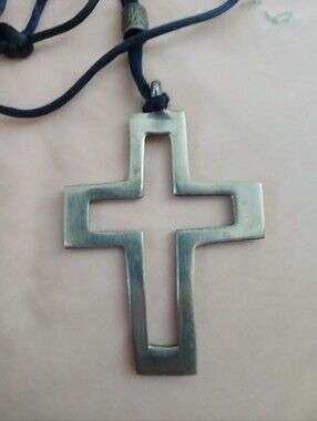 Open Cross Necklace Stainless Steel